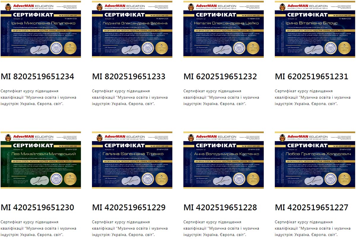 Реєстр сертифікатів