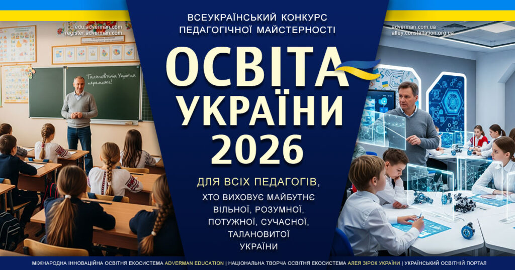 ОСВІТА УКРАЇНИ 2026 – всеукраїнський конкурс педагогічної майстерності